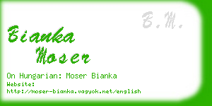 bianka moser business card